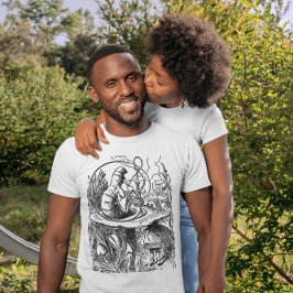 ヴィンテージアリスinワンダーランドフーカキャタピラー tシャツ