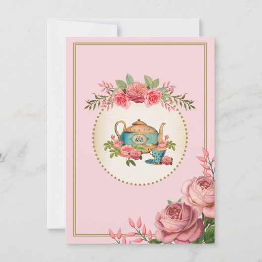 ヴィンテージアリスinワンダーランドブライダルシャワーティー 招待状 (裏面)