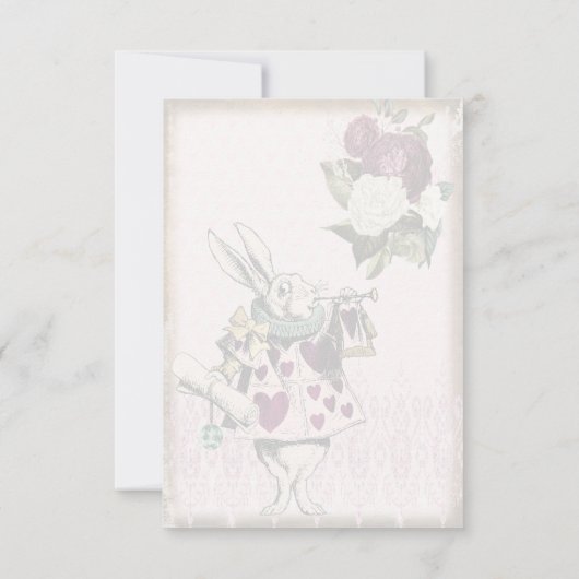 ヴィンテージアリスinワンダーランドホワイトウサギ サンキューカード (裏面)