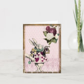 ヴィンテージアリスinワンダーランドホワイトウサギ ノートカード (正面)