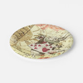 ヴィンテージアリスinワンダーランドホワイトウサギ ペーパープレート (アングル)