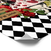 ヴィンテージアリスinワンダーランドホワイトウサギ ポスター (角)