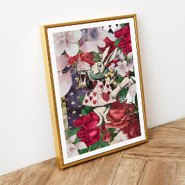 ヴィンテージアリスinワンダーランドホワイトウサギ ポスター