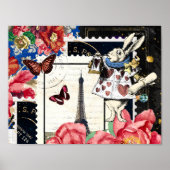 ヴィンテージアリスinワンダーランドホワイトウサギ ポスター (正面)