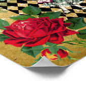 ヴィンテージアリスinワンダーランドホワイトウサギ ポスター (角)