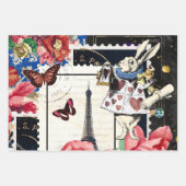 ヴィンテージアリスinワンダーランドホワイトウサギ ラッピングペーパーシート (正面3)