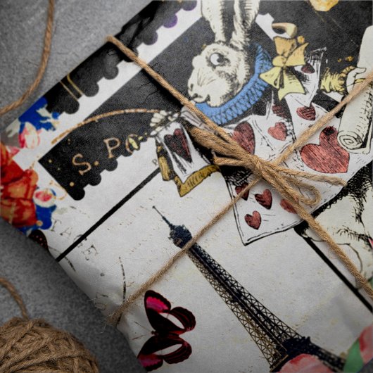 ヴィンテージアリスinワンダーランドホワイトウサギ ラッピングペーパーシート