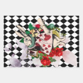 ヴィンテージアリスinワンダーランドホワイトウサギ ラッピングペーパーシート (正面3)