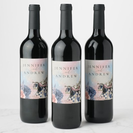 ヴィンテージアリスinワンダーランドホワイトウサギ ワインラベル (ボトル)