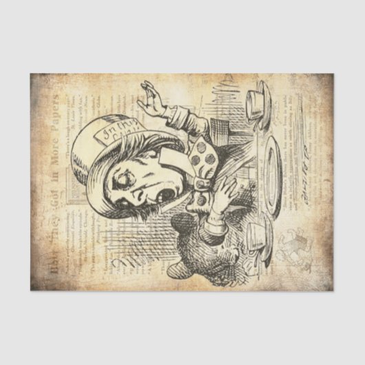 ヴィンテージアリスinワンダーランド不機嫌帽子切り離し 薄葉紙 (正面)