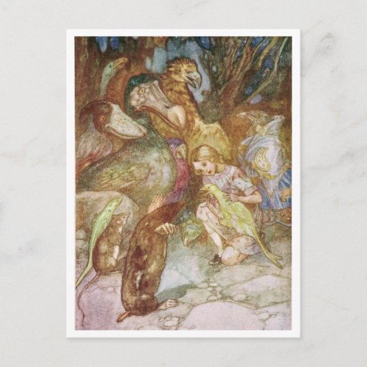 ヴィンテージアリスinワンダーランド動物の友だち ポストカード (正面)