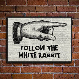 ヴィンテージアリスinワンダーランド引用文ハンドサイン ポスター