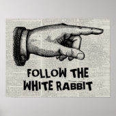 ヴィンテージアリスinワンダーランド引用文ハンドサイン ポスター (正面)