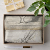 ヴィンテージアリスinワンダーランド白うさぎのデコパージュ 薄葉紙 (ギフト)