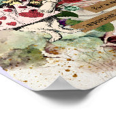 ヴィンテージアリスinワンダーランド白うさぎのポスター ポスター (角)