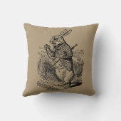 ヴィンテージアリスinワンダーランド白うさぎ時計 クッション (裏面)