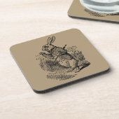 ヴィンテージアリスinワンダーランド白うさぎ時計 コースター (左側)