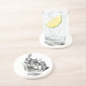 ヴィンテージアリスinワンダーランド白うさぎ時計 コースター (側面)