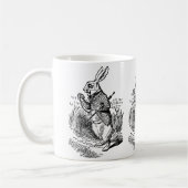 ヴィンテージアリスinワンダーランド白うさぎ時計 コーヒーマグカップ (左)