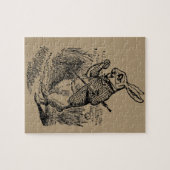 ヴィンテージアリスinワンダーランド白うさぎ時計 ジグソーパズル (横)