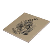 ヴィンテージアリスinワンダーランド白うさぎ時計 タイル (側面)