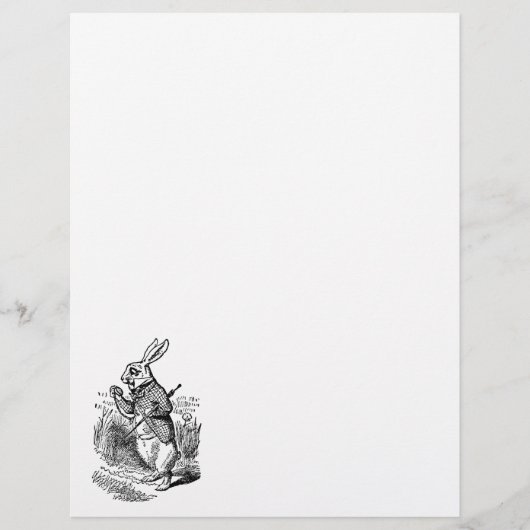 ヴィンテージアリスinワンダーランド白うさぎ時計 チラシ (正面)