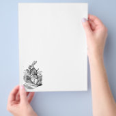 ヴィンテージアリスinワンダーランド白うさぎ時計 チラシ (手)