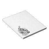 ヴィンテージアリスinワンダーランド白うさぎ時計 ノートパッド (アングル)