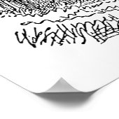 ヴィンテージアリスinワンダーランド白うさぎ時計 ポスター (角)