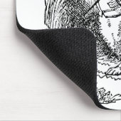 ヴィンテージアリスinワンダーランド白うさぎ時計 マウスパッド (コーナー)