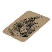 ヴィンテージアリスinワンダーランド白うさぎ時計 マグネット (左側)