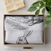 ヴィンテージアリスinワンダーランド白うさぎ時計 薄葉紙 (ギフト)