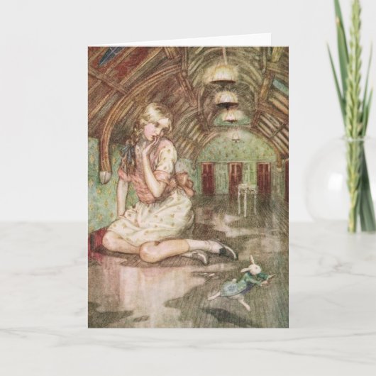 ヴィンテージアリスinワンダーランド白うさぎ カード (正面)