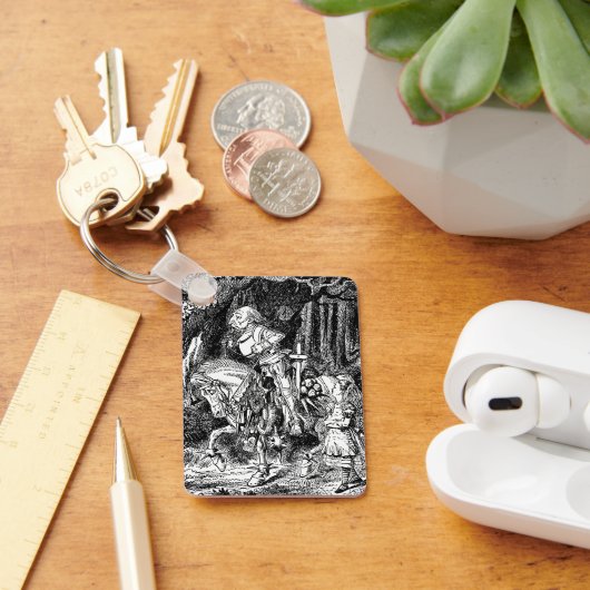 ヴィンテージアリスinワンダーランド白騎士オンホース キーホルダー (デスク)