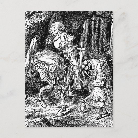 ヴィンテージアリスinワンダーランド白騎士オンホース ポストカード (正面)