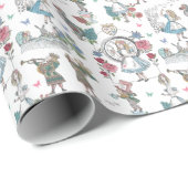 ヴィンテージアリスinワンダーランド童話ストーリーブック ラッピングペーパー (ロールコーナー)