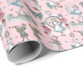 ヴィンテージアリスinワンダーランド童話ストーリーブック ラッピングペーパー (ロールコーナー)