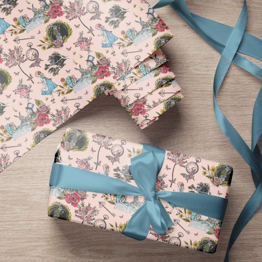 ヴィンテージアリスinワンダーランド童話ストーリーブック ラッピングペーパー