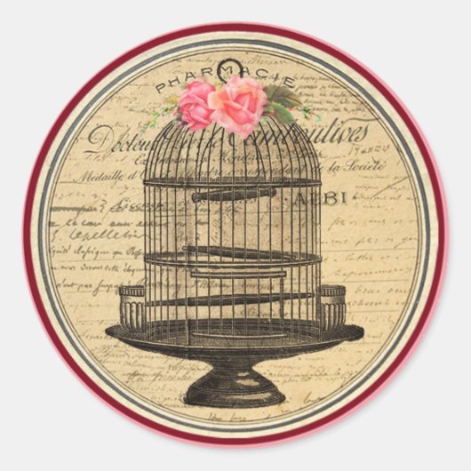 ヴィンテージアリスinワンダーランド茶パーティーシール ラウンドシール (正面)