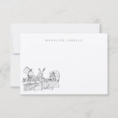 ヴィンテージアリスinワンダーランド茶パーティー名 ノートカード (正面)