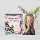 ヴィンテージアリスinワンダーランド誕生日パーティー 招待状 (スタンド正面)