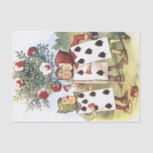 ヴィンテージアリスinワンダーランド赤いバラ 薄葉紙 (正面)