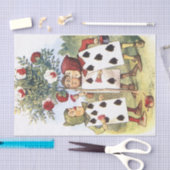 ヴィンテージアリスinワンダーランド赤いバラ 薄葉紙 (クラフト)