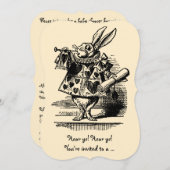 ヴィンテージアリスinワンダーランド赤ちゃんシャワーパーティー 招待状 (正面/裏面)