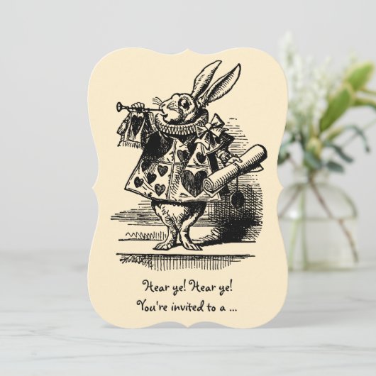 ヴィンテージアリスinワンダーランド赤ちゃんシャワーパーティー 招待状 (スタンド正面)