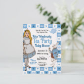 ヴィンテージアリスinワンダーランド赤ちゃんシャワー招待 セーブザデート (スタンド正面)