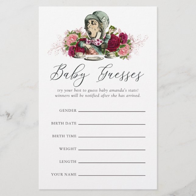 ヴィンテージアリスinワンダーランド赤ちゃんシャワー (正面)