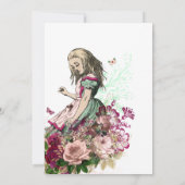 ヴィンテージアリスinワンダーランド赤ちゃんシャワー サンキューカード (裏面)