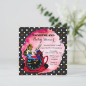 ヴィンテージアリスinワンダーランド赤ちゃんシャワー 招待状 (スタンド正面)