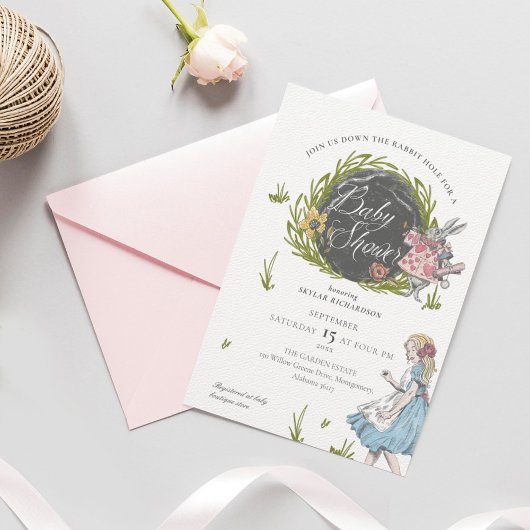 ヴィンテージアリスinワンダーランド |うさぎの穴を下る 招待状